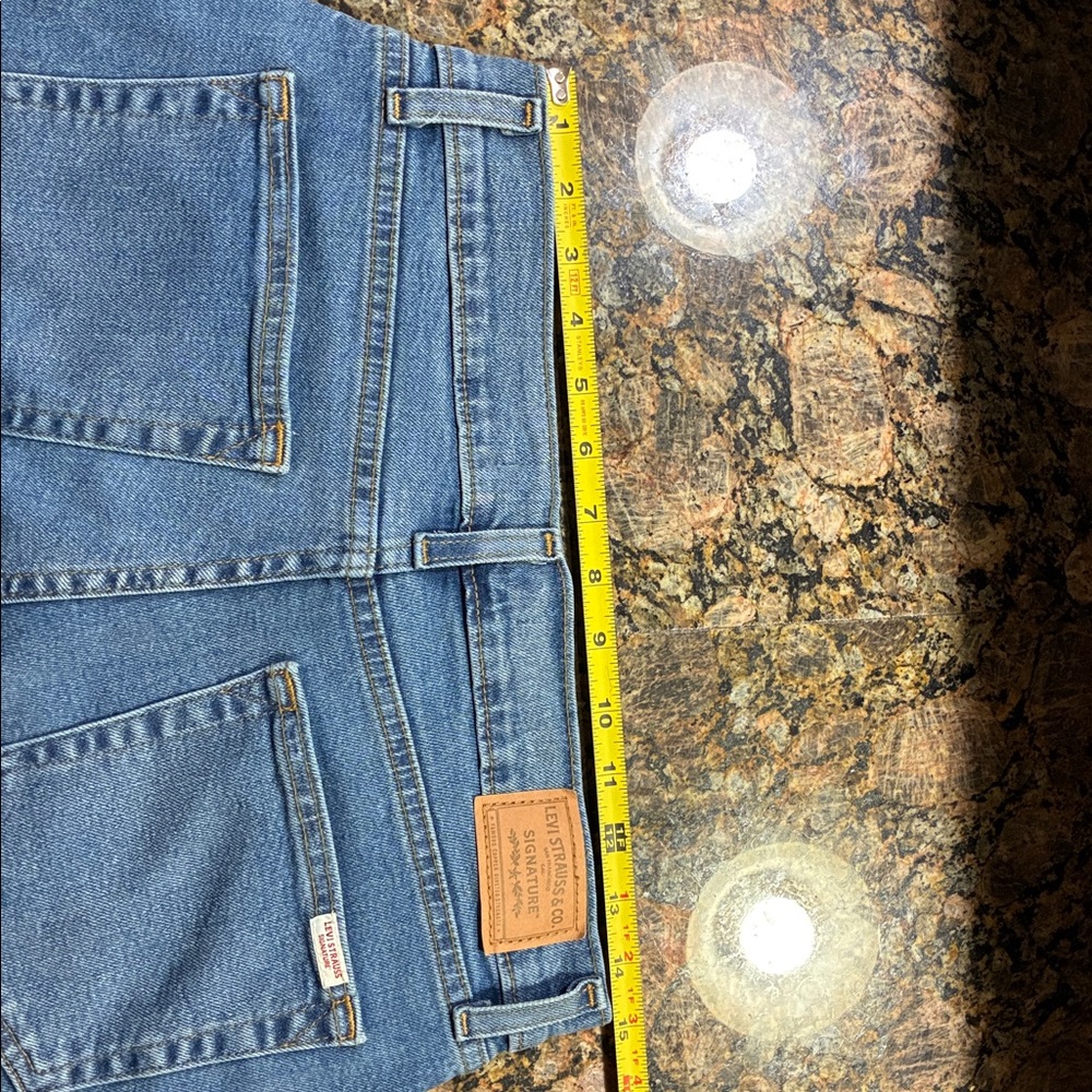 Levi's Blue Jeans with Distressed Patched Floral/Christian Accents, W29, Size 4 - Picture 11 of 15